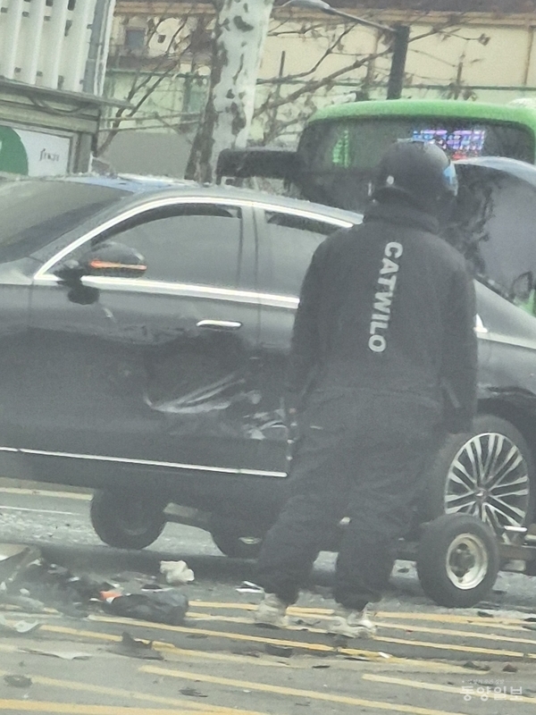 청주교육대 앞 삼거리서 역주행 사고, 4대 연쇄 추돌