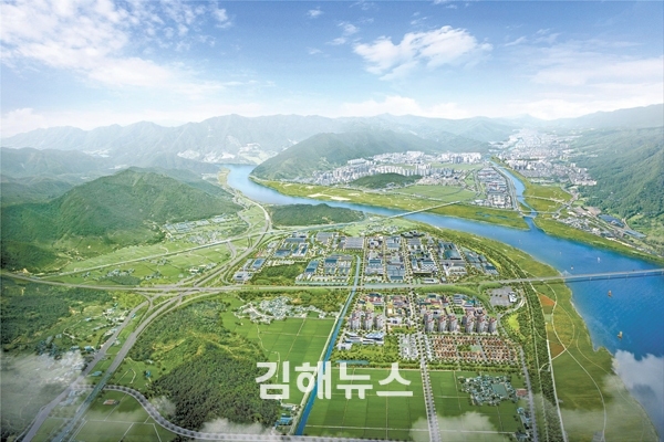 김해대동첨단산업단지 조성공사 속도