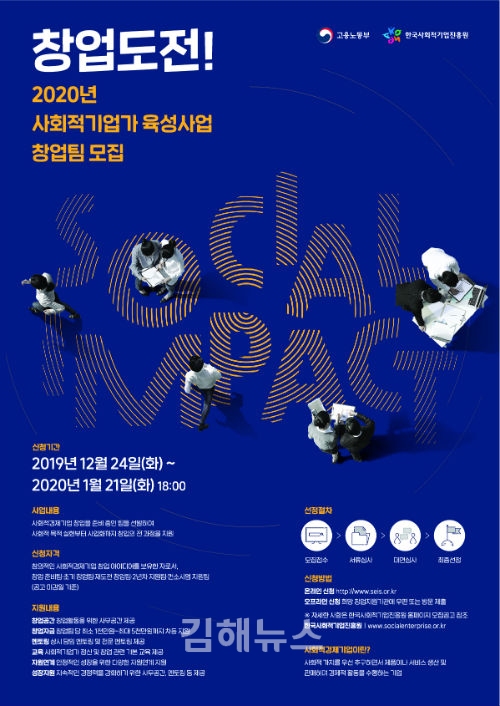 사회적기업가 육성사업 설명회 3일 김해서 개최