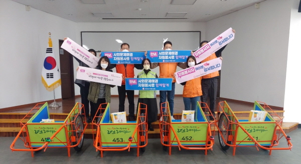 창원 한화에어로스페이스， 사랑의 리어카 4대 전달