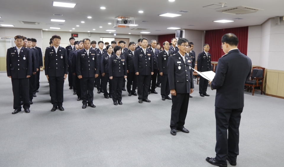 서천소방서, 인사발령자 45명 신고식