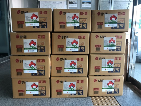 별가식품, 천안 입장면에 420kg 떡국 떡 기탁