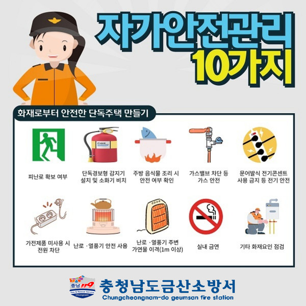 금산소방서, 화재로 안전한 단독주택 만들기 홍보