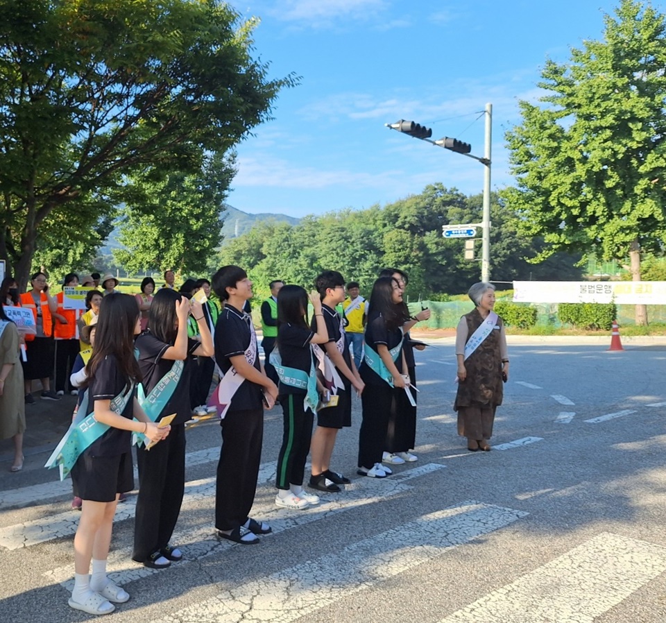 아산배방중, 합동 학교폭력 예방 캠페인 실시