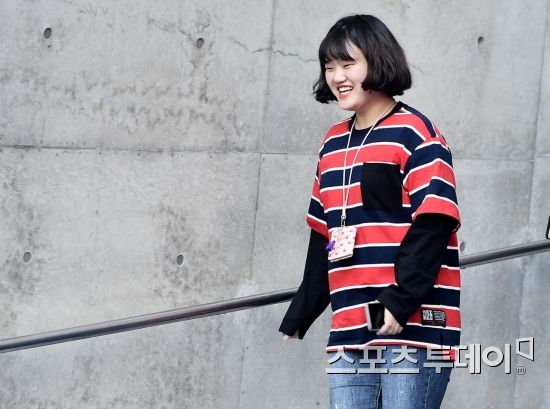 [ST포토] 박성광 매니저 임송, 쑥스러워요