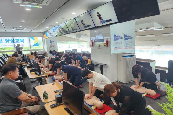 한국체육산업개발, 심폐소생술 및 AED 교육 실시
