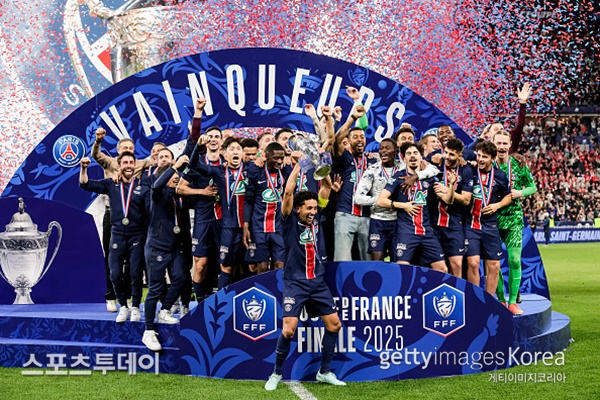'이강인 결장' PSG, 프랑스컵 2연패…트레블까지 UCL만 남았다