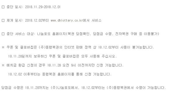 나눔로또→동행복권, 복권 관련 서비스 이전…이용 불가 서비스는?
