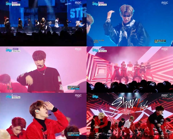 ‘음악중심’ 스트레이 키즈, 컴백 무대…강렬 퍼포먼스+패기 넘치는 ‘미로’