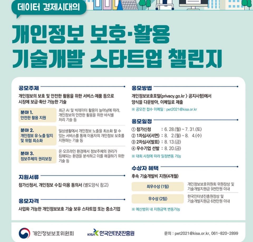 개인정보위, 개인정보보호·활용 우수기술 기업 적극 지원