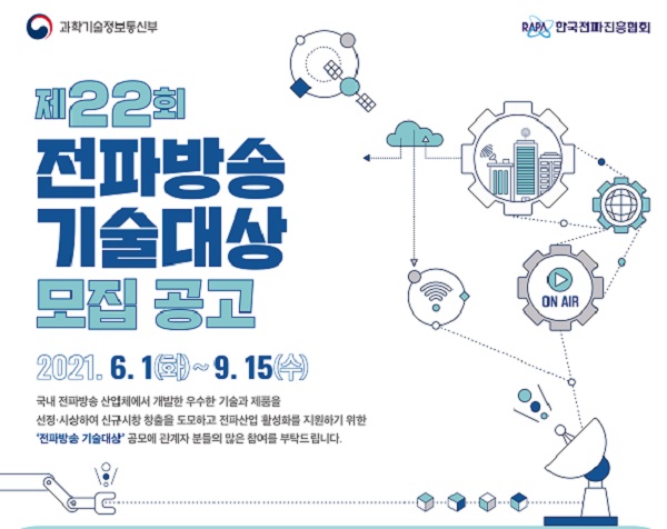 한국전파진흥협회, 제22회 전파방송기술대상 공모