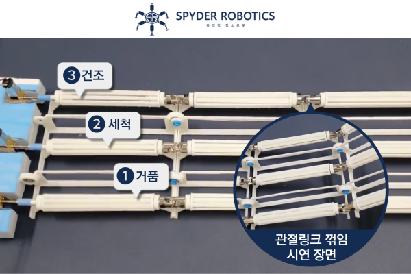 다큰그룹 스파이더로보틱스, 고층 빌딩 유리창 청소로봇 와이어봇 관절링크 시연 성공