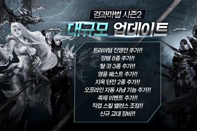룽투코리아 검과마법 시즌2 대규모 업데이트 실시
