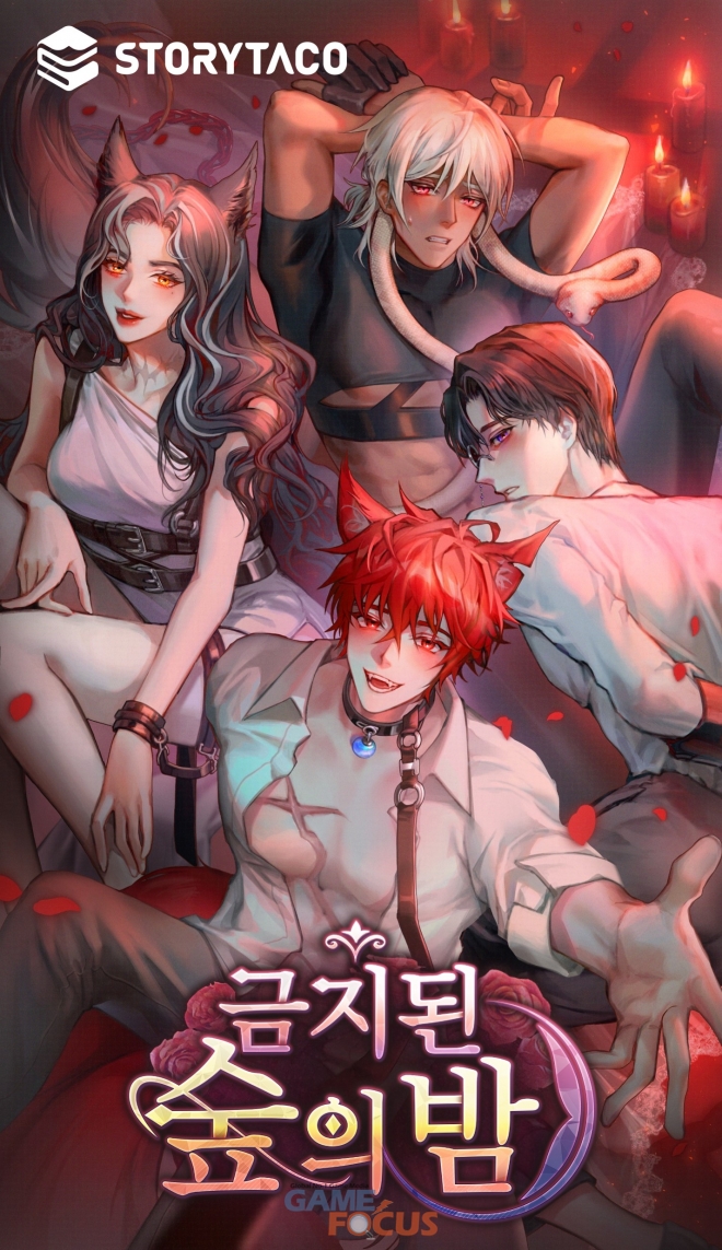 스토리타코, 여성향 스토리게임 15세 이용가 금지된 숲의 밤 출시
