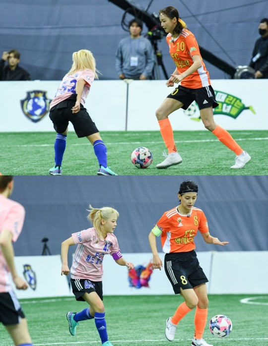 골때리는그녀들(골때녀) 액셔니스타 정혜인ㆍ박하나ㆍ김용지 VS 월드클라스 애기ㆍ이야누ㆍ카라인…시즌5 결승 진출 걸린 4강