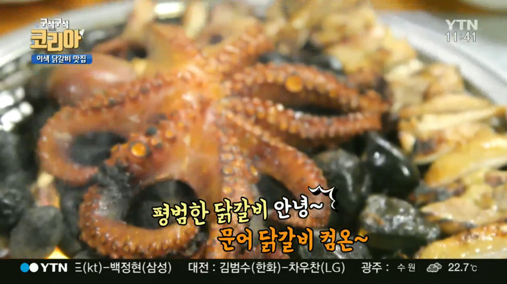 구석구석 코리아 춘천 강촌 문어닭갈비 맛집, 숯불로 구운 문어·닭고기 + 문어라면 조화에 아비가일 먹방 육즙 장난 아니야 감동