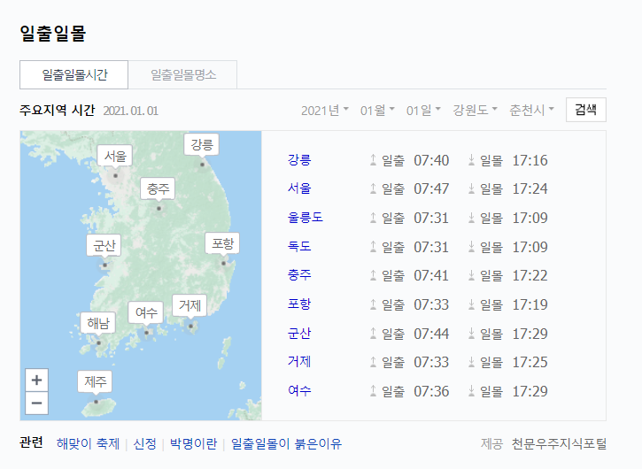 오늘(1일) 각 지역 해 뜨는 시간?…언택트 해맞이 방송까지 주목