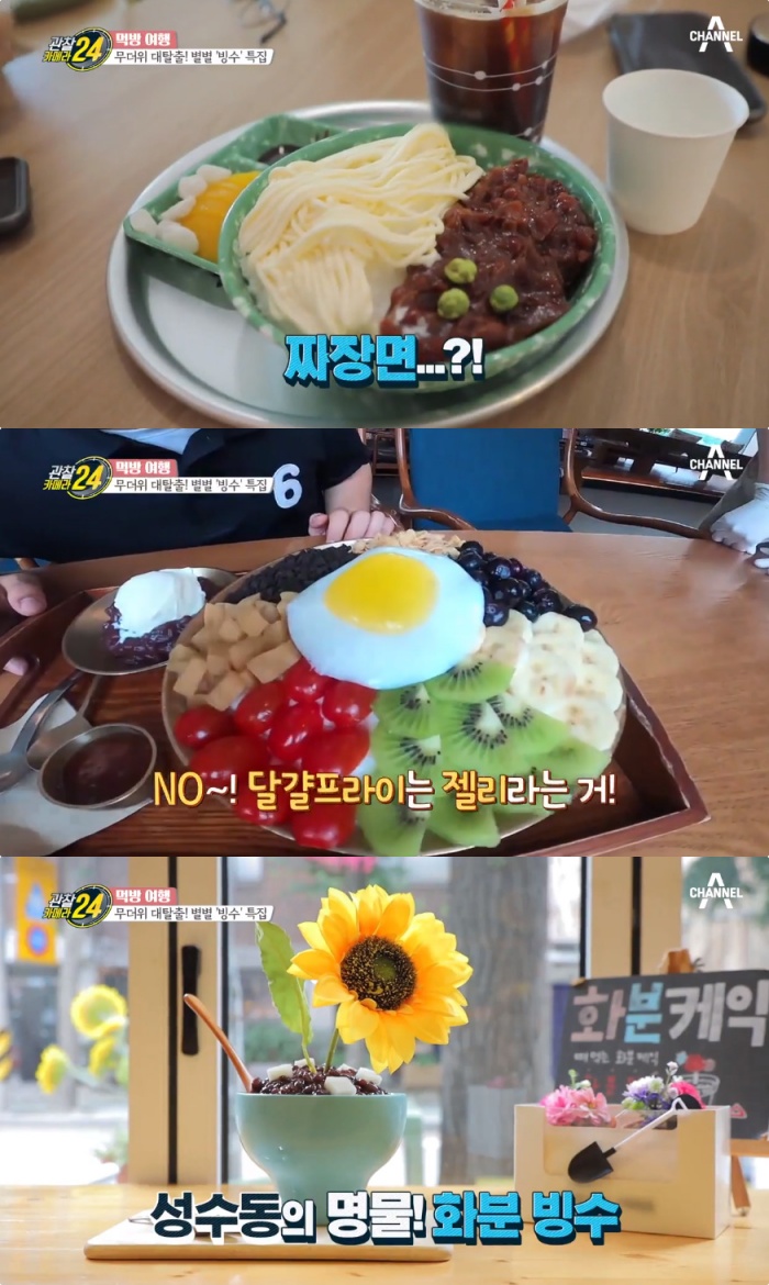[어제픽] 관찰카메라24 빙수 맛집, 대구 동성로 짜장면빙수 vs 서울 성수동 화분빙수 vs 광주 수완지구 비빔밥빙수 이색 디저트카페!