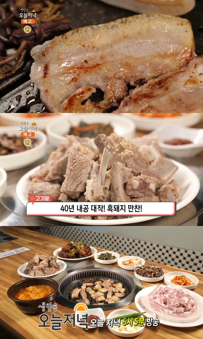 생방송오늘저녁-고기왕 함양 지리산 흑돼지 만찬 맛집 위치는? 삼겹살-갈비수육-족발찜-국밥 外 식육식당!