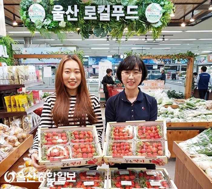 농협 하나로마트 옥동점, ‘로컬푸드 딸기 첫 출하’