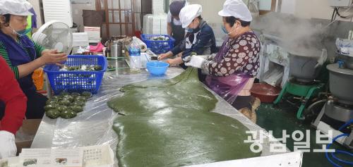 해남 삼산떡방앗간 ‘해풍쑥떡’ 인기 고공행진
