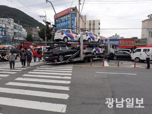 여수 한재로 4.5t이상 화물차 건설기계 통행제한
