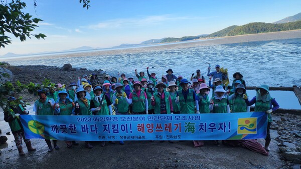 무더위에 맞선 해양쓰레기 수거 정화활동 전개