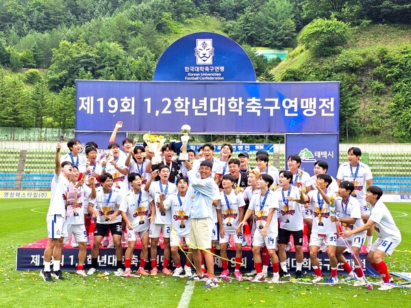 한남대 축구부, 대학축구 최초 전국대회 3년연속 우승