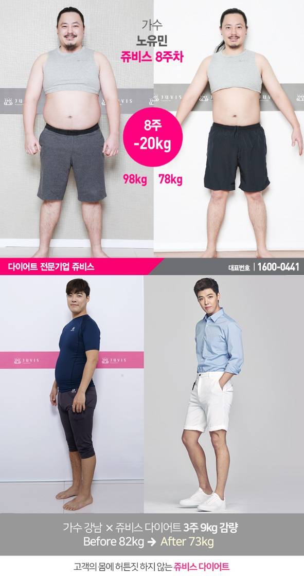 쥬비스 다이어트, 얼마나 효과있길래?…유재환·노유민·강남 등 성공 