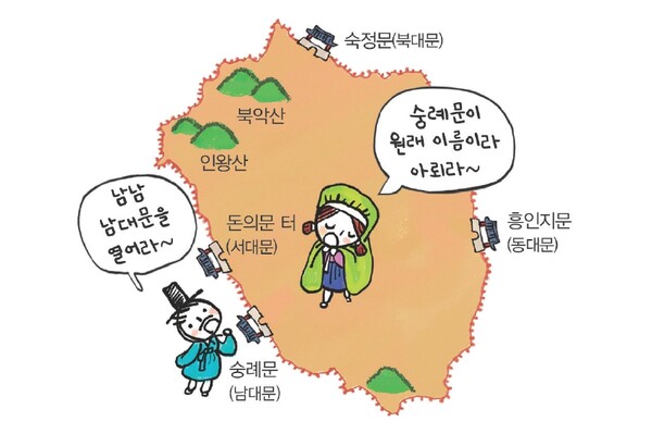 초등학생을 위한 한국지리 150 - 서울 사대문의 원래 이름을 알고있나요?