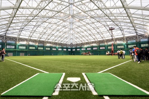 [SS포토]국내 최대 규모의 실내야구 연습장