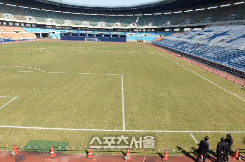 [SS포토] 잠실 주경기장 레올 파크, 그라운드와 가깝게 가깝게