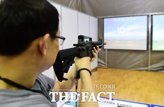 [TF포토] 아시안게임 선수촌, 스크린 사격장도 있어요!