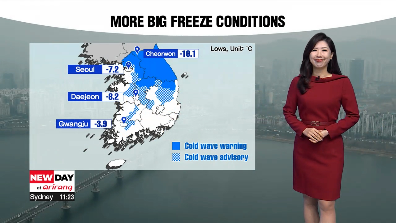 Another freezing day with dusty air in western regions