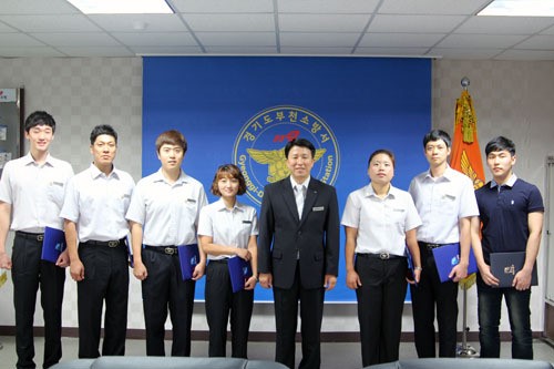 부천소방서, 생명 소생 소방관 하트세이버 수여
