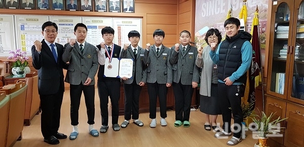 서산서령중 씨름부, 전국 모래판서 2위 기염
