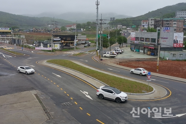 강화군, 전등사 입구 사거리 회전교차로 설치 완료