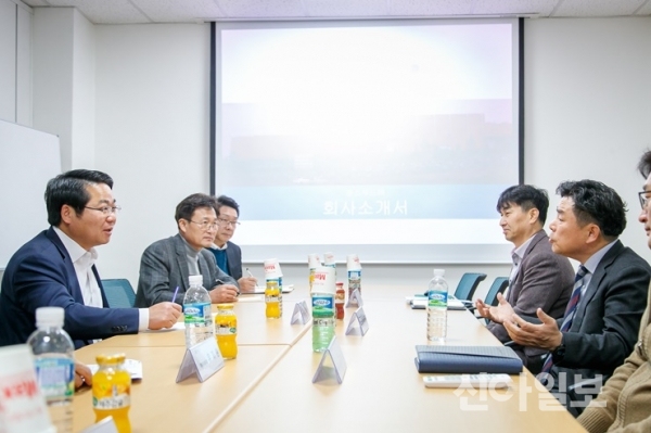 오세현 아산시장, ㈜한미에프쓰리 방문… 애로사항 청취