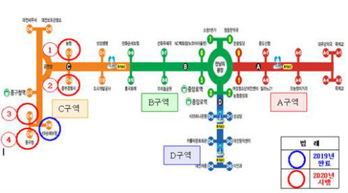 대전시, 중앙로 지하도상가 출입구 새 단장
