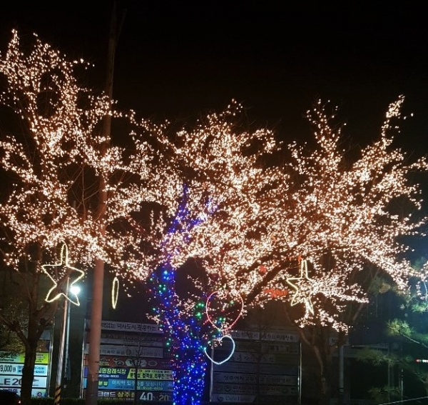 상주시, 연말연시 시청 주변 은하수 경관조명 및 포토존 설치
