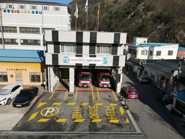 태백소방서, 소방출동로 노면표시