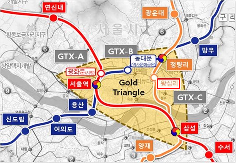 GTX-C 왕십리역 신설 가능성 높다…입찰 건설사 모두 제안
