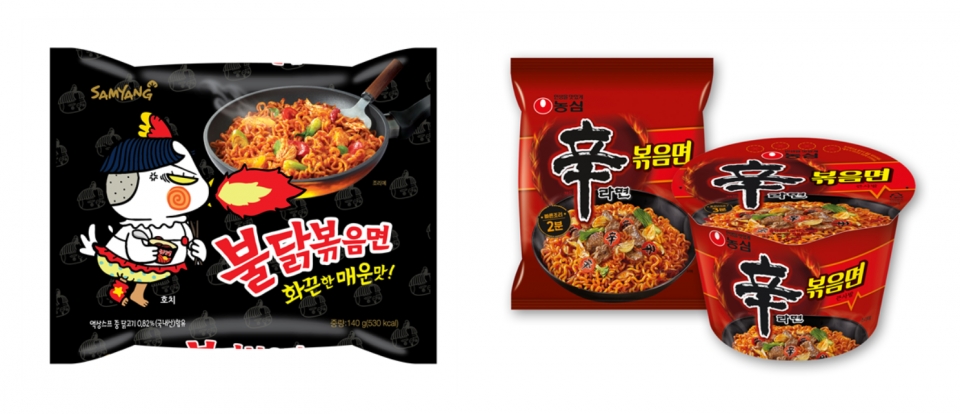 [찐검승부] 불닭과 신라면 볶음면 불꽃 경쟁