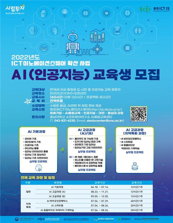대전정보문화산업진흥원, ‘충청권 AI 실무형 인재 양성 지원