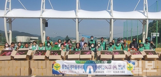 홍천군새마을회, 사랑의 카네이션 5000개 전달식