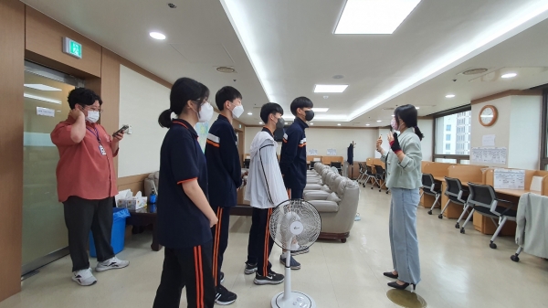 대전시교육청, 남선중 학생들의 기자실 깜짝 방문 견학