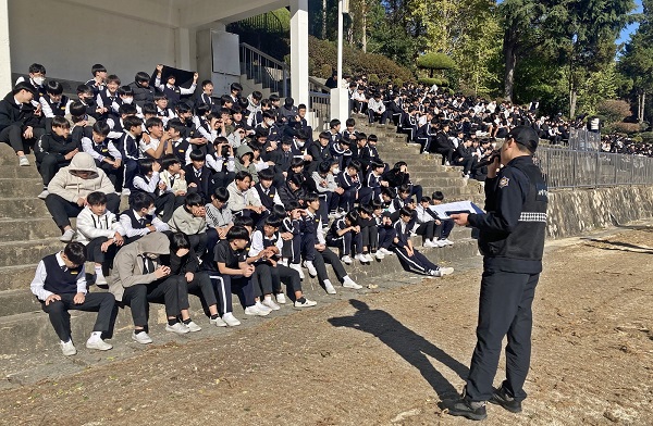 창원소방본부, 진해남중학교 합동소방훈련 실시