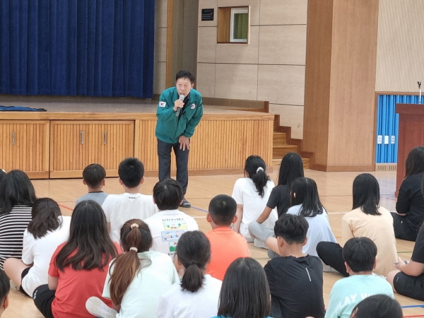 경산교육지원청, 진성초등학교에서 전시 대테러 화재 대피 훈련 실시