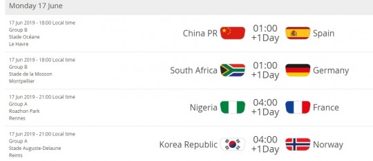 [2019 FIFA 여자 월드컵 축구]  한국 16강 진출 3가지 경우의 수  대한민국 노르웨이   나이지리아 프랑스  생중계