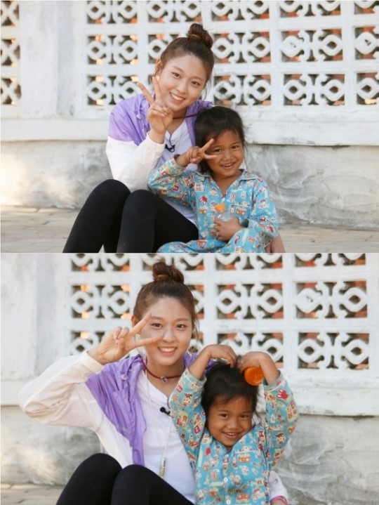 용감한 가족 설현, 이웃 꼬마와 카메라보며 사랑해
